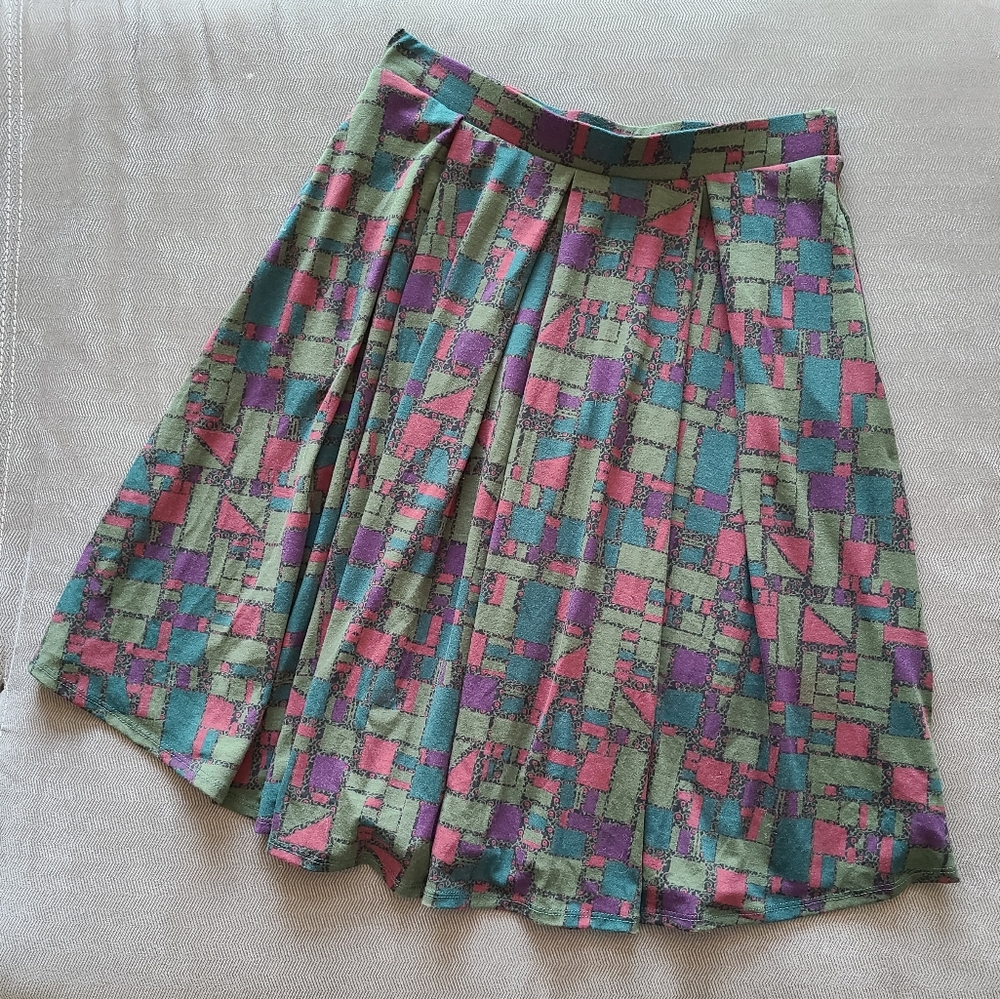 LuLaRoe Madison Skirt Geometric Print